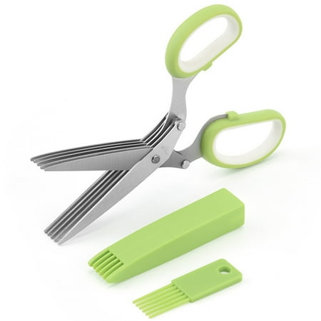 WSSEY Herb Scissors Kitchen Scissors with Cover and Cleaning Comb Kitchen Shears with 5 Blades and Cover for Chopping Chive Parsley Wh R76
WSSEY Herb Scissors Kitchen Scissors with Cover and Cleaning Comb Kitchen Shears with 5 Blades and Cover for Chopping Chive Parsley Wh R76
