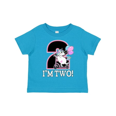 Inktastic 2nd Birthday Unicorn 2 Year Old Girl Gift Toddler Toddler Girl T-Shirt