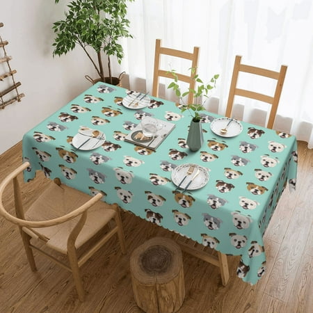Tablecloth English Bulldog Table Cloth For Rectangle Tables Waterproof Resistant Picnic Table Covers For Kitchen Dining/Party(54x72in)
Tablecloth English Bulldog Table Cloth For Rectangle Tables Waterproof Resistant Picnic Table Covers For Kitchen Dining/Party(54x72in)