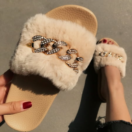 MRULIC slippers for women womens slipperss Chain Crystal Sandals Summer Beach Flat Fashion Slippers Shoes house slippers for women Khaki + US:7
MRULIC slippers for women womens slipperss Chain Crystal Sandals Summer Beach Flat Fashion Slippers Shoes house slippers for women Khaki + US:7