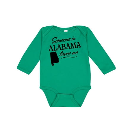 Inktastic Someone in Alabama Loves Me Gift Baby Boy or Baby Girl Long Sleeve Bodysuit
