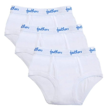Feathers Boys Solid White Snug Fit Tagless Briefs Underwear - 100% Cotton Super Soft Briefs (3/Pack)
Feathers Boys Solid White Snug Fit Tagless Briefs Underwear - 100% Cotton Super Soft Briefs (3/Pack)