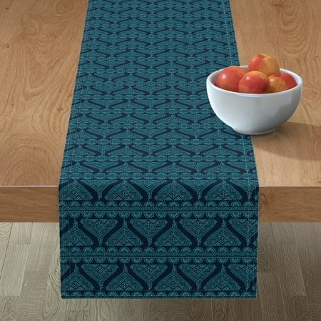 Cotton Sateen Table Runner 90 - Boho Electric Blue Bohemian Chic Teal Abstract Modern Print Custom Table Linens by Spoonflower
Cotton Sateen Table Runner 90 - Boho Electric Blue Bohemian Chic Teal Abstract Modern Print Custom Table Linens by Spoonflower
