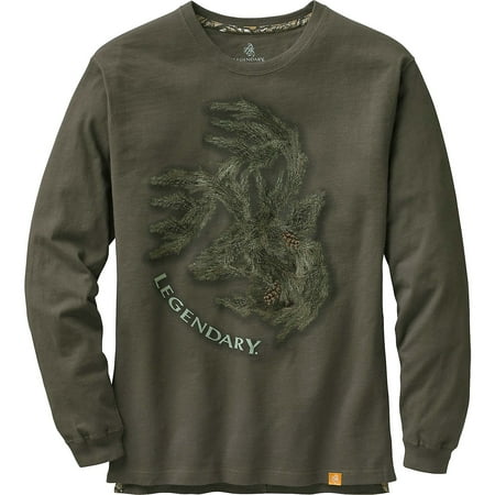 Legendary Whitetails Men's Signature Series Long Sleeve Tee Evergreen Buck