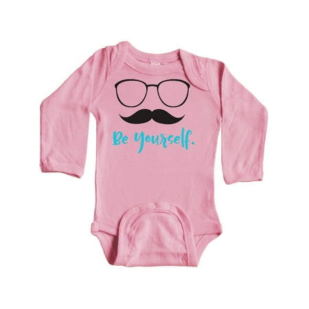 Inktastic Be Yourself Glasses Mustache - Black Blue Gift Baby Boy or Baby Girl Long Sleeve Bodysuit
Inktastic Be Yourself Glasses Mustache - Black Blue Gift Baby Boy or Baby Girl Long Sleeve Bodysuit