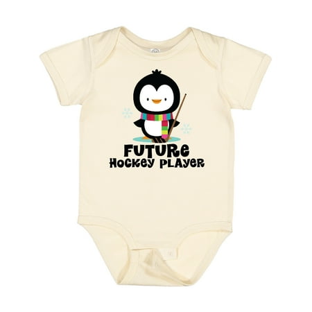 Inktastic Future Hockey Player Penguin Gift Baby Boy or Baby Girl Bodysuit