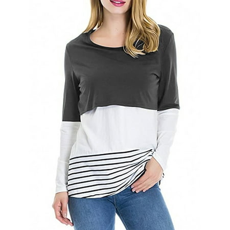 JustVH Women Maternity Nursing Pregnancy Tops Long Sleeve Cross Breastfeeding Shirt
JustVH Women Maternity Nursing Pregnancy Tops Long Sleeve Cross Breastfeeding Shirt