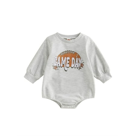 Newborn Baby Boys Girls Romper Long Sleeve Crew Neck Cartoon Rugby Letters Print Bodysuit for Casual Daily
Newborn Baby Boys Girls Romper Long Sleeve Crew Neck Cartoon Rugby Letters Print Bodysuit for Casual Daily