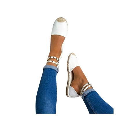 Wazshop Women Summer Waking Sandals Breathable Espadrilles Rivets Ankle Strap Slides Beach Casual Shoes 
Wazshop Women Summer Waking Sandals Breathable Espadrilles Rivets Ankle Strap Slides Beach Casual Shoes