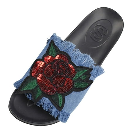 YUHAOTIN Ortho Slippers for Women with Arch Support Low Heeled Flower Sandals Comfortable and Non Slip Denim Shoes Sandals Slides Indoor Outdoor Slippers for Women Outdoor Summer Sandals Fashion
YUHAOTIN Ortho Slippers for Women with Arch Support Low Heeled Flower Sandals Comfortable and Non Slip Denim Shoes Sandals Slides Indoor Outdoor Slippers for Women Outdoor Summer Sandals Fashion