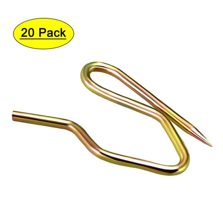 Uxcell 1 Curtain Hooks Metal Zinc-coated Bronze Tone 20 Pack