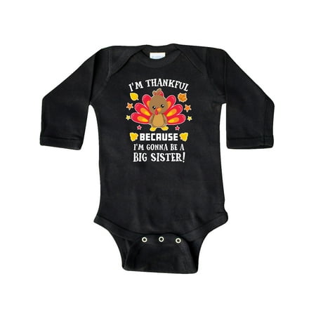 Inktastic Thanksgiving I m Thankful Because I m Gonna be a Big Sister Gift Baby Girl Long Sleeve Bodysuit
Inktastic Thanksgiving I m Thankful Because I m Gonna be a Big Sister Gift Baby Girl Long Sleeve Bodysuit