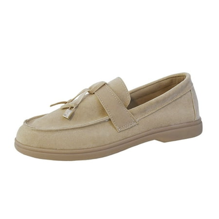 Fashion Four Seasons Women Casual Shoes Flat Bottom Non-Slip Round Toe Slip On Solid Suede Simple Style
Fashion Four Seasons Women Casual Shoes Flat Bottom Non-Slip Round Toe Slip On Solid Suede Simple Style