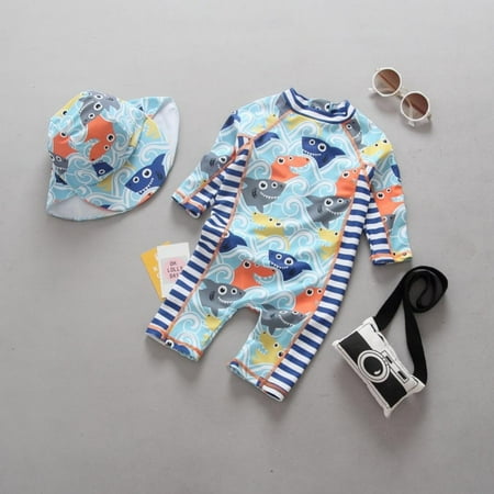 Baby Boys Kids Swimsuit One Piece Toddlers Zipper Bathing Suit Swimwear with Hat Rash Guard Surfing Suit UPF 50+
Baby Boys Kids Swimsuit One Piece Toddlers Zipper Bathing Suit Swimwear with Hat Rash Guard Surfing Suit UPF 50+