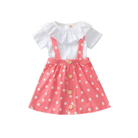 ZIYIXIN Toddler Baby Girls Clothes Ruffles T-shirt Tops Dot Suspender Skirt with Headband Summer Outfits Pink 3-4 Years
ZIYIXIN Toddler Baby Girls Clothes Ruffles T-shirt Tops Dot Suspender Skirt with Headband Summer Outfits Pink 3-4 Years