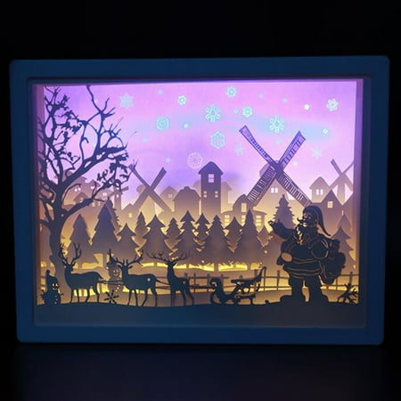 GXSR Papercut Light Box Decorative 3D Shadow Light LED Lamp Night Light for Christmas Gift
GXSR Papercut Light Box Decorative 3D Shadow Light LED Lamp Night Light for Christmas Gift