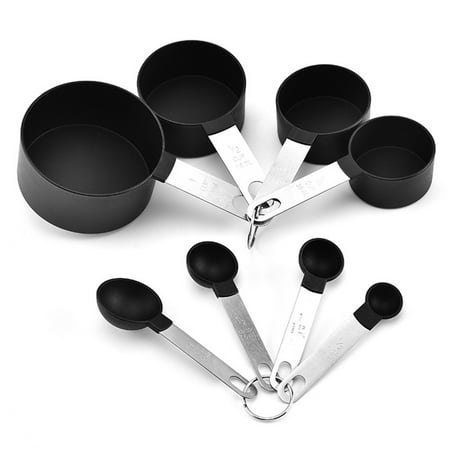 

WSBDENLK Kitchen Clearance Handle Measuring Cup Eight Piece Set Plastic Measuring Cup Measuring Spoon Clearance and Rollback