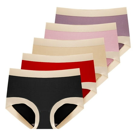 harmtty Women Underpants Contrast Color Cotton Anti-pilling Tear Resistant Quick Dry Soft High Elasticity Band Seamless Anti-septic Women Briefs for Daily Wear Black
harmtty Women Underpants Contrast Color Cotton Anti-pilling Tear Resistant Quick Dry Soft High Elasticity Band Seamless Anti-septic Women Briefs for Daily Wear Black