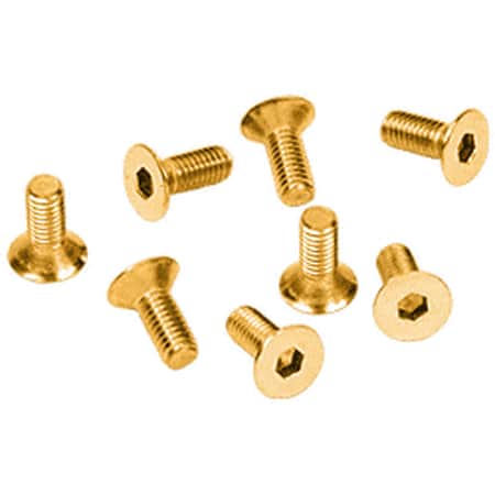 CRL A612GP Gold Plated 6 mm x 12 mm Cover Plate Flat Allen Head Screws