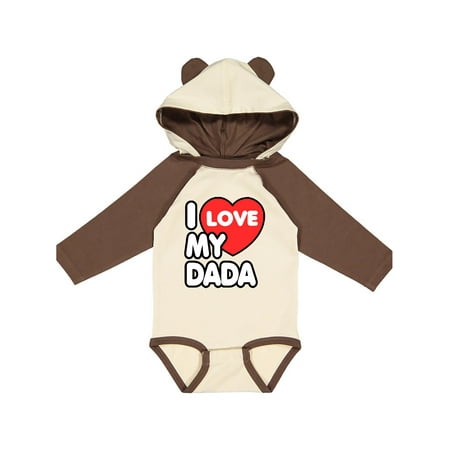 Inktastic I Love my Dada Gift Baby Boy or Baby Girl Long Sleeve Bodysuit