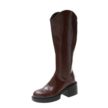 GNEIKDEING Ladies Solid Color Single Boots Back Zipper Chunky High Heel Boots Gift on Clearance
GNEIKDEING Ladies Solid Color Single Boots Back Zipper Chunky High Heel Boots Gift on Clearance