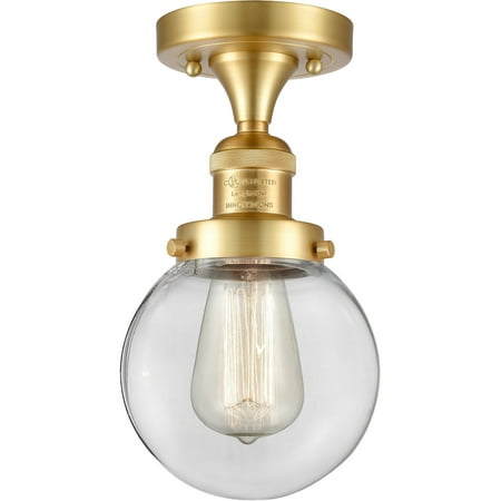 Satin Gold Tone Semi Flush 6 Wide Steel/Cast Brass/Glass Medium Base LED 1 Light Fixture
Satin Gold Tone Semi Flush 6 Wide Steel/Cast Brass/Glass Medium Base LED 1 Light Fixture