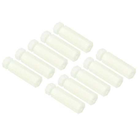 Uxcell M4x22+6mm Nylon Hex Spacer Standoffs PCB Standoff Screws Nuts 1Set/50Pcs