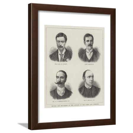 Movers and Seconders of the Address in the Lords and Commons Framed Print Wall Art