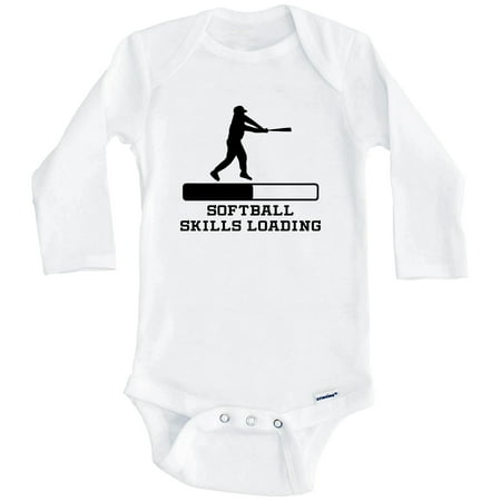 Softball Skills Loading Funny Sports Humor One Piece Baby Bodysuit (Long Sleeve) 6-9 Months White
Softball Skills Loading Funny Sports Humor One Piece Baby Bodysuit (Long Sleeve) 6-9 Months White
