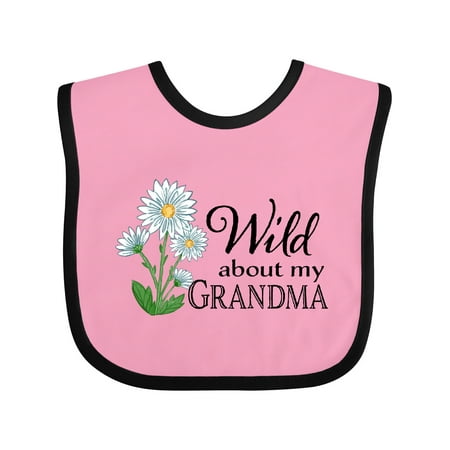 Inktastic Wild About My Grandma Daisy Gift Baby Boy or Baby Girl Bib