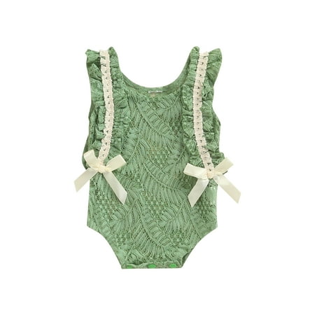 Lamuusaa Newborn Baby Girl Summer Jumpsuit Sleeveless Round Neck Lace Ruffled Bow Romper One-Piece Clothes
Lamuusaa Newborn Baby Girl Summer Jumpsuit Sleeveless Round Neck Lace Ruffled Bow Romper One-Piece Clothes