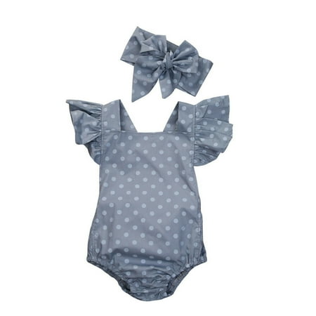 Newborn Infant Baby Girls Princess Polka Dot Romper Headband Outfits Clothes
Newborn Infant Baby Girls Princess Polka Dot Romper Headband Outfits Clothes