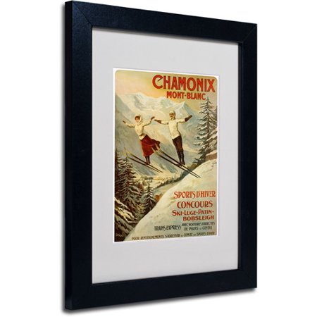 Trademark Fine Art 'Chamonix Mont Blanc' Framed Matted Art by F. Tamanjo