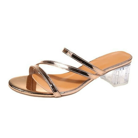VerPetridure Wedge Sandals for Women Women s Summer Casual Round-toe Slippers Middle Heel Fashion Solid Color Slippers
VerPetridure Wedge Sandals for Women Women s Summer Casual Round-toe Slippers Middle Heel Fashion Solid Color Slippers