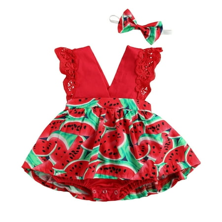 Newborn Baby Girls Watermelons Printed Romper Outfits Ruffle Bodysuit Summer Clothes with Headband
Newborn Baby Girls Watermelons Printed Romper Outfits Ruffle Bodysuit Summer Clothes with Headband