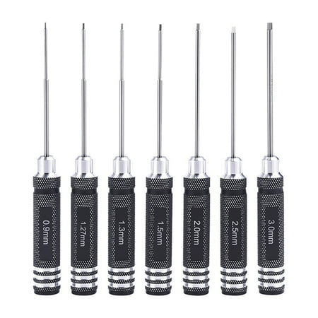 7 Pieces Hex Screwdriver Tool Set Mini Screwdriver with Precision Handle 0.9mm-3.0mm for RC Helicopter Model Repair Tool
7 Pieces Hex Screwdriver Tool Set Mini Screwdriver with Precision Handle 0.9mm-3.0mm for RC Helicopter Model Repair Tool