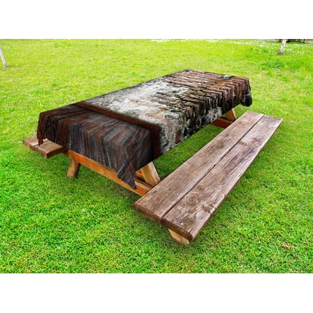 Rustic Outdoor Tablecloth Worn Looking Wall Photograph with Wooden Floors Ancient Building Structure Decorative Washable Fabric Picnic Table Cloth 58 X 84 Inches Cinnamon Black White by Ambesonne
Rustic Outdoor Tablecloth Worn Looking Wall Photograph with Wooden Floors Ancient Building Structure Decorative Washable Fabric Picnic Table Cloth 58 X 84 Inches Cinnamon Black White by Ambesonne