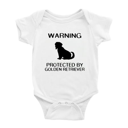 Warning: Protected by A Golden Retriever Dog Funny Baby Rompers Infant Clothes (White 3-6 Months)
Warning: Protected by A Golden Retriever Dog Funny Baby Rompers Infant Clothes (White 3-6 Months)