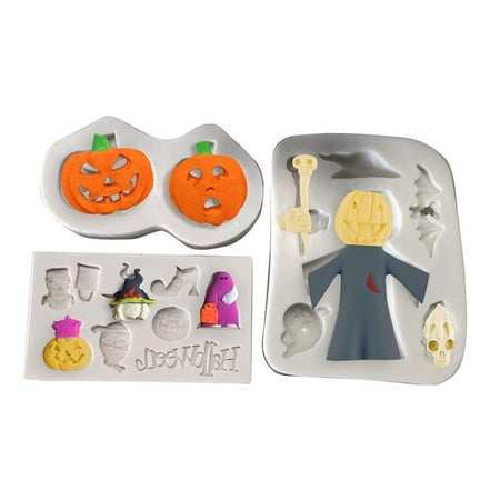 3 Pack Halloween Lollipop Silicone Molds Pumpkin Ghost Bat Wizard Hat Shaped Silicone Mold DIY Handmade Baking Tools
3 Pack Halloween Lollipop Silicone Molds Pumpkin Ghost Bat Wizard Hat Shaped Silicone Mold DIY Handmade Baking Tools