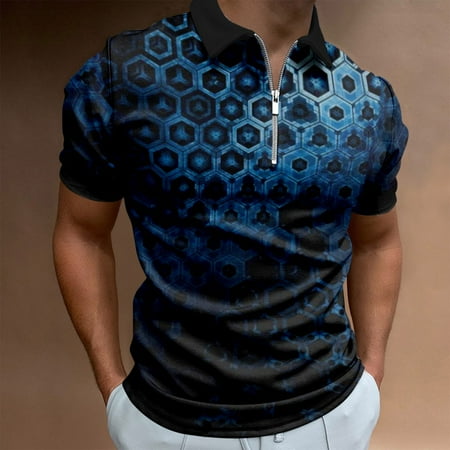 TKing Fashion Mens Shirts Work Clothes Creative Stripe 3D Printing Men s Short-sleeved Zip Shirt Shirts For Men(Blue XL)
TKing Fashion Mens Shirts Work Clothes Creative Stripe 3D Printing Men s Short-sleeved Zip Shirt Shirts For Men(Blue XL)