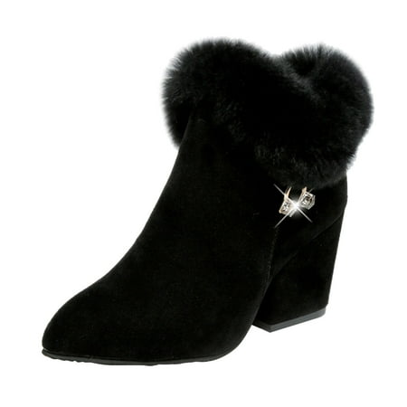 ZHAGHMIN Women S Suede Boots Ladies Fashion Rhinestone Solid Color Suede Plush Warm Pointed Toe Thick High Heel Short Boots Women Rain Boots Size 5 Boots For Women Booties With Straps Womens Boots L
ZHAGHMIN Women S Suede Boots Ladies Fashion Rhinestone Solid Color Suede Plush Warm Pointed Toe Thick High Heel Short Boots Women Rain Boots Size 5 Boots For Women Booties With Straps Womens Boots L