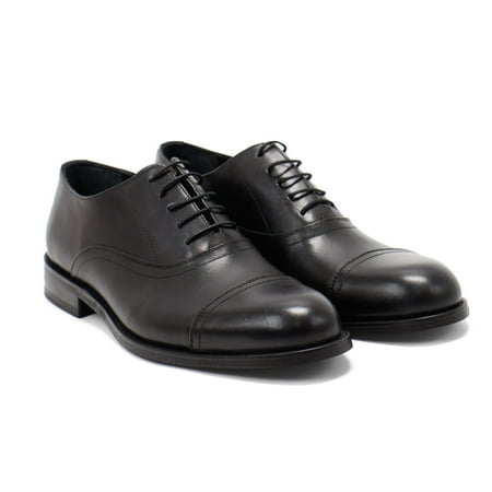 Hakki Men s Cinque Leather Oxford Shoes Black 11.5 M US