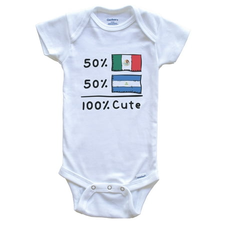 50% Mexican Plus 50% Nicaraguan Equals 100% Cute Mexico Nicaragua Flags Baby Bodysuit
50% Mexican Plus 50% Nicaraguan Equals 100% Cute Mexico Nicaragua Flags Baby Bodysuit