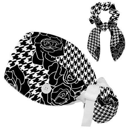 Working Cap with Buttons and Sweatband Scrub Hat Bouffant Caps with Scrunchie Rose Plaid Tie Back Hats
Working Cap with Buttons and Sweatband Scrub Hat Bouffant Caps with Scrunchie Rose Plaid Tie Back Hats