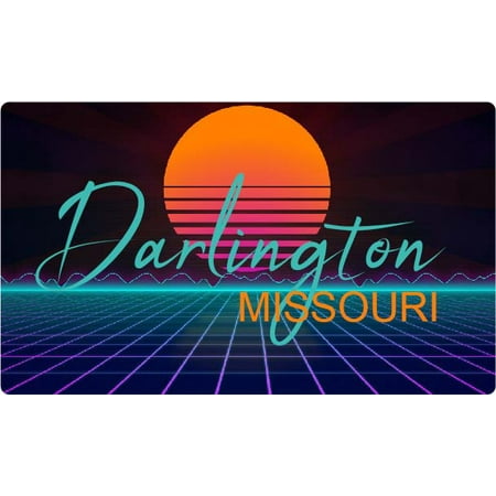 Darlington Missouri 4 X 2.25-Inch Fridge Magnet Retro Neon Design