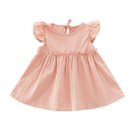 ZMHEGW Toddler Kids Baby Girls Ruffle Solid Linen Elegant Princess Party Dress Clothes 0M-5Y
ZMHEGW Toddler Kids Baby Girls Ruffle Solid Linen Elegant Princess Party Dress Clothes 0M-5Y