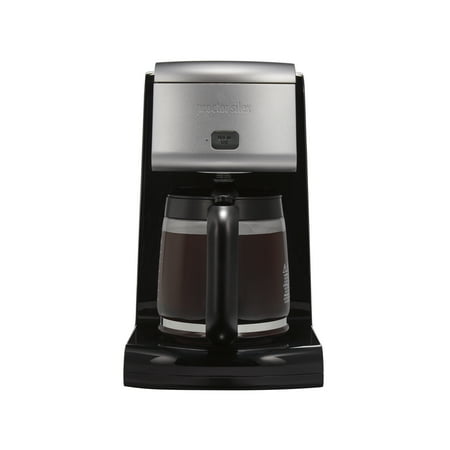 Silex Front Fill Coffee Maker Glass Carafe 12 Cups Black and Silver 43686