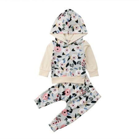 Toddler Baby Girls Autumn Hooded Tracksuit Floral Print Hoodies Pullover + Long Pants 2Pcs Clothes Set
Toddler Baby Girls Autumn Hooded Tracksuit Floral Print Hoodies Pullover + Long Pants 2Pcs Clothes Set