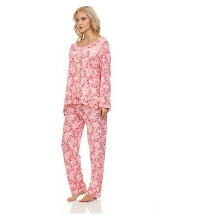 Lati Fashion Women Pajamas Set Pants and Top Long Sleeve 2-Piece Female Pajamas Set Pink M
Lati Fashion Women Pajamas Set Pants and Top Long Sleeve 2-Piece Female Pajamas Set Pink M