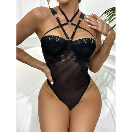 Quealent Lingerie For Women Open Crotch Lingerie for Women Naughty Lace Floral Teddy Bodysuits One Piece V Neck Mini Plus Size Black L
Quealent Lingerie For Women Open Crotch Lingerie for Women Naughty Lace Floral Teddy Bodysuits One Piece V Neck Mini Plus Size Black L
